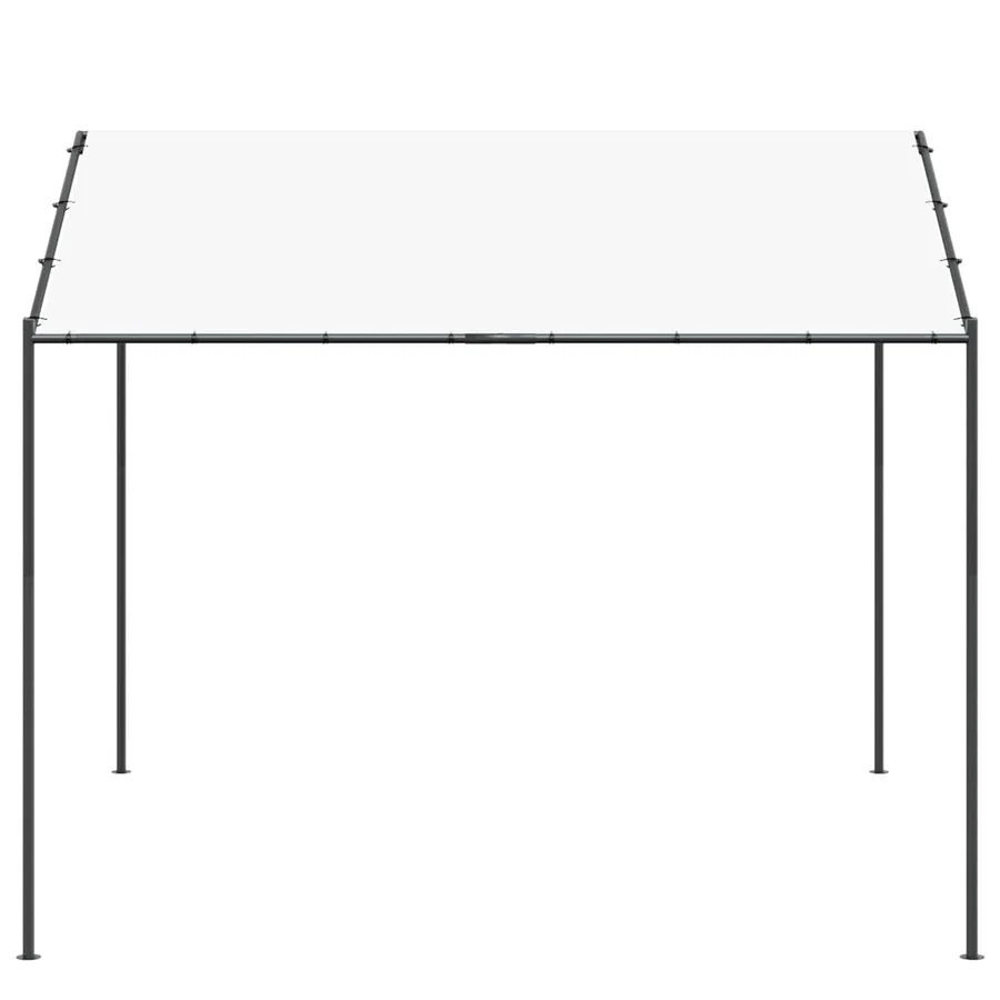 Pavillon 4 x 4 x 2,6 m Blanc Acier et Polyester 180 gsm - 4