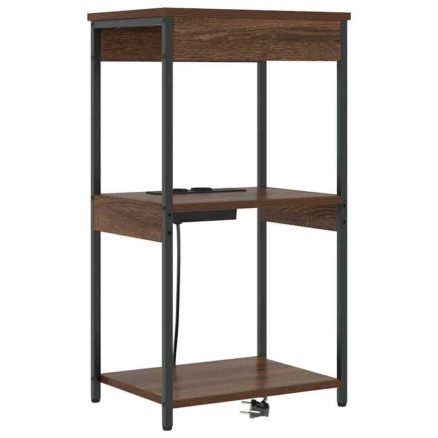 Cabinet de chevet Chêne brun 41 x 31 x 76 cm Bois d'ingénierie - 2