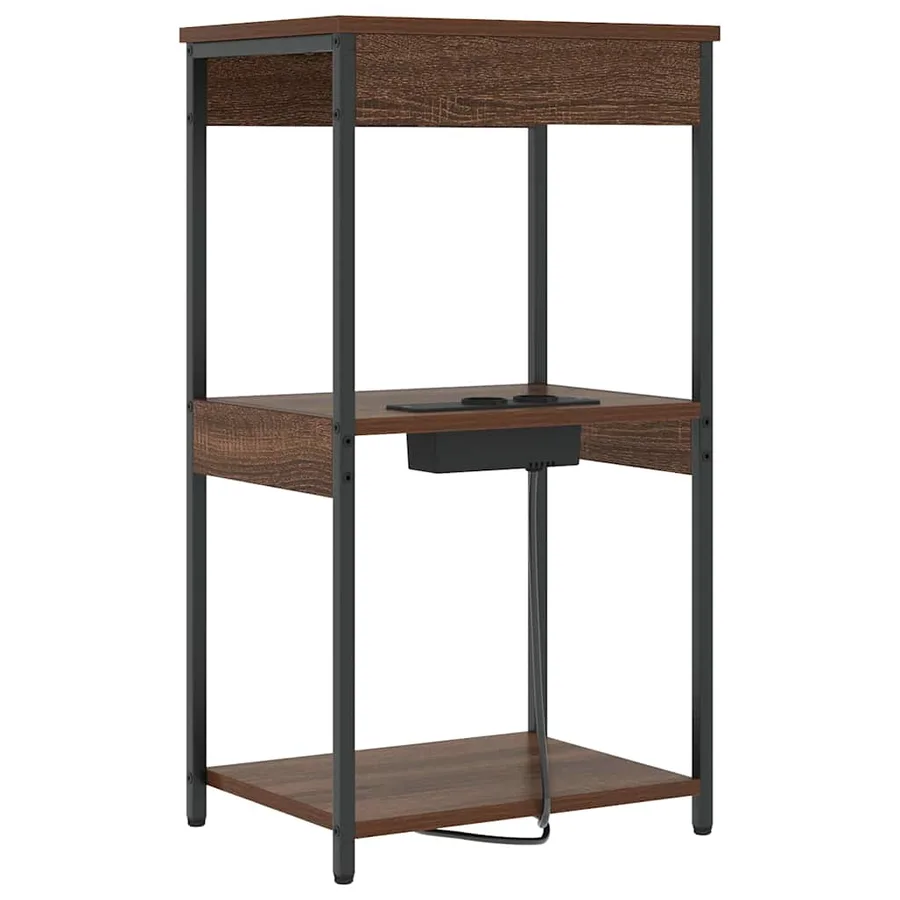 Cabinet de chevet Chêne brun 41 x 31 x 76 cm Bois d'ingénierie - 7