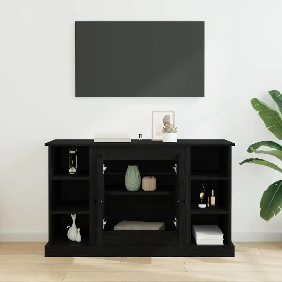 Buffet Chêne noir 100 x 35,5 x 60 cm Bois d'ingénierie - 4