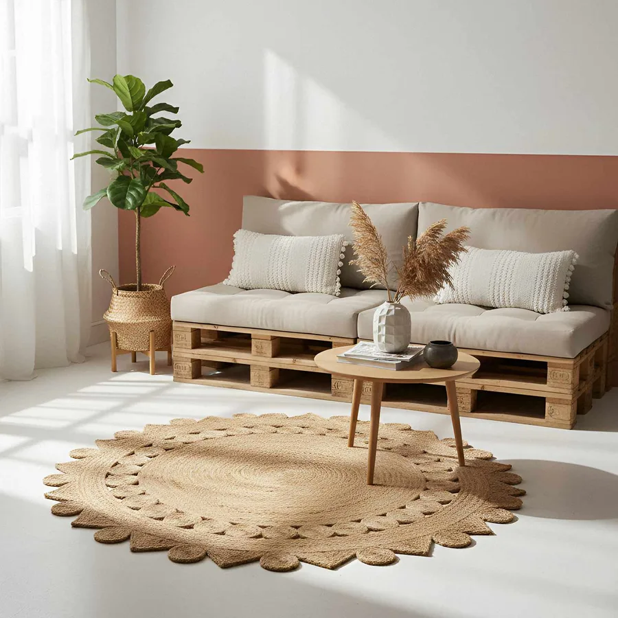 Tapis de surface Naturel Ø 240 cm Jute - 2
