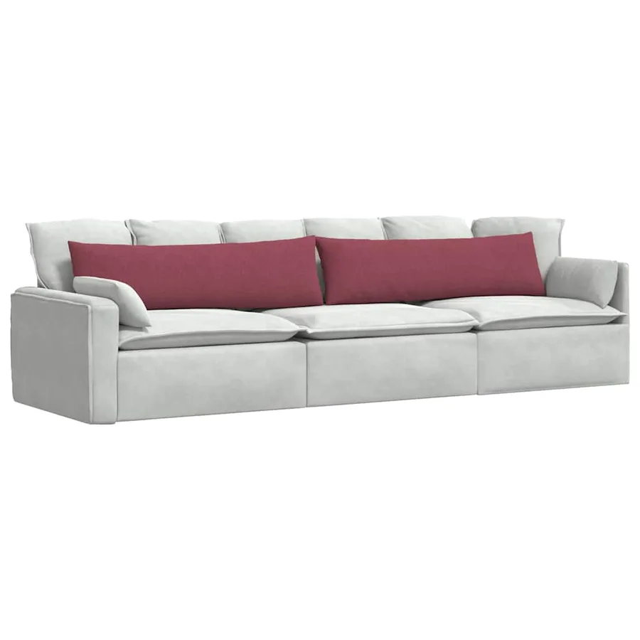 Coussins de canapé 2 pcs Bordeaux 145 x 40 cm tissu - 3