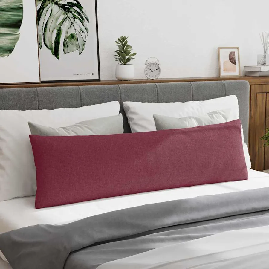 Coussins de canapé 2 pcs Bordeaux 145 x 40 cm tissu - 4