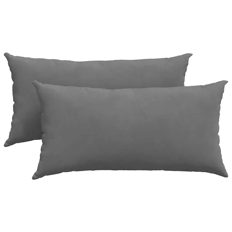 Coussins de canapé 2 pcs Gris foncé 80 x 40 cm tissu - 2