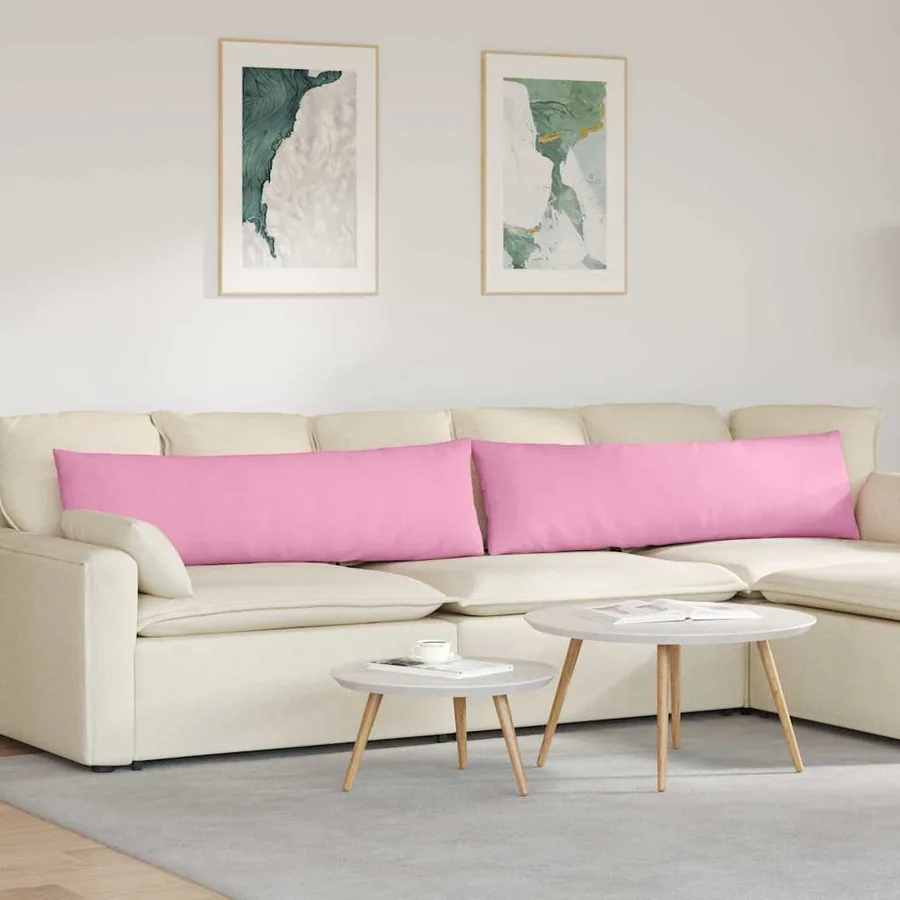 Coussins de canapé 2 pcs Rose 145 x 40 cm tissu