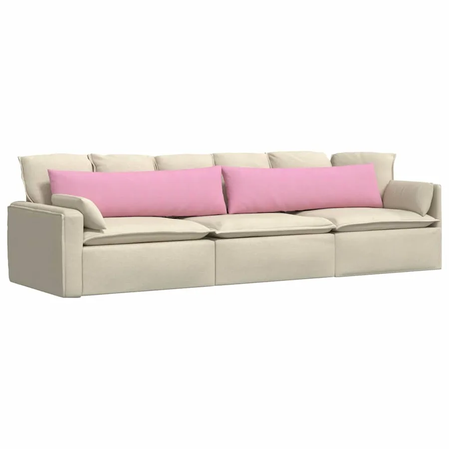 Coussins de canapé 2 pcs Rose 145 x 40 cm tissu - 3