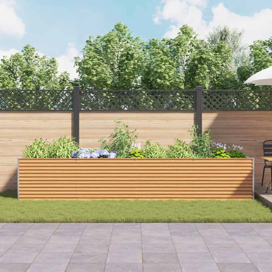 Jardinière surélevée 390 x 100 x 68 cm Acier galvanisé - 4