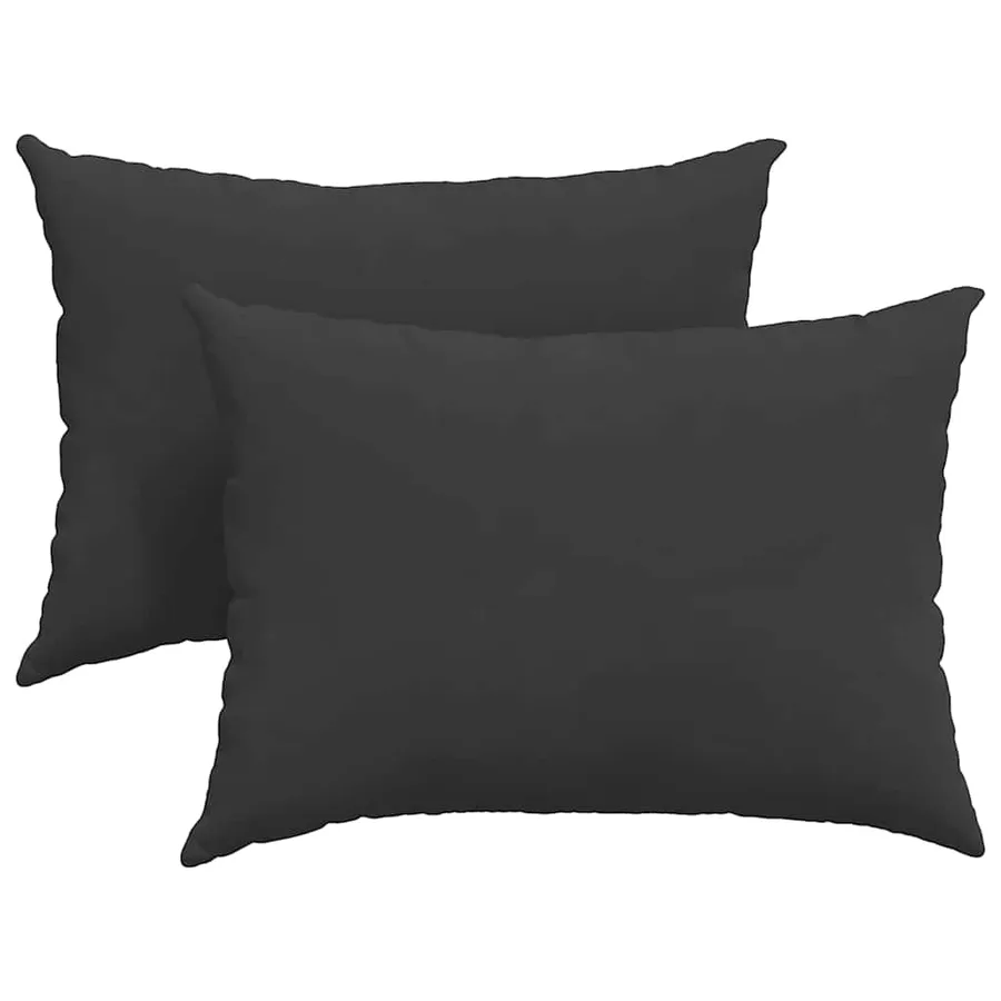 Coussins de canapé 2 pcs Noir 70 x 50 cm tissu - 2