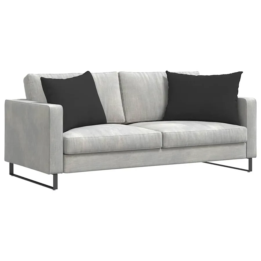 Coussins de canapé 2 pcs Noir 70 x 50 cm tissu - 3