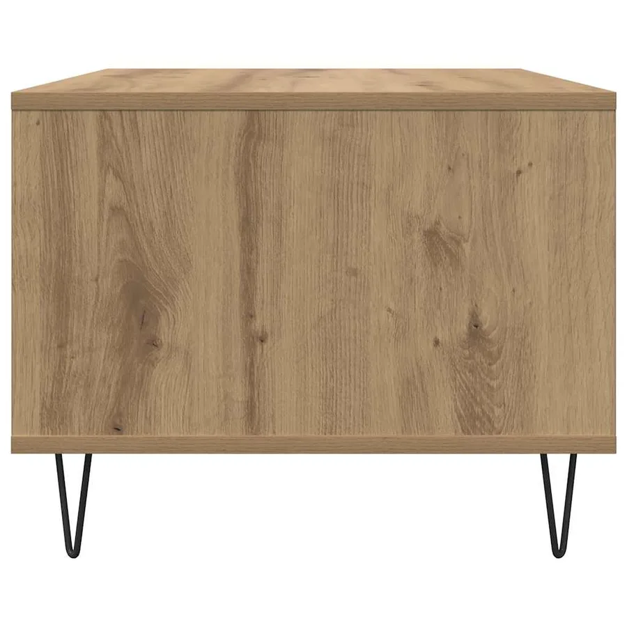Table basse chêne artisanal 60 x 50 x 40 cm Bois d'ingénierie - 6