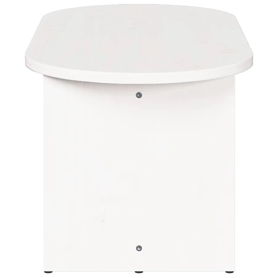 Table basse Blanc 80 x 39,5 x 35 cm Bois de pin massif - 7