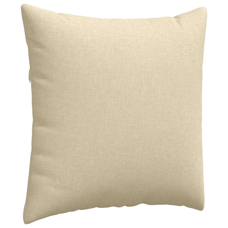 Coussins de canapé 2 pcs Crème 60 x 60 cm tissu - 5