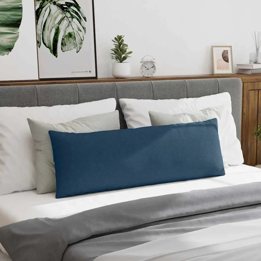 Coussins de canapé 2 pcs Bleu 120 x 40 cm tissu - 4