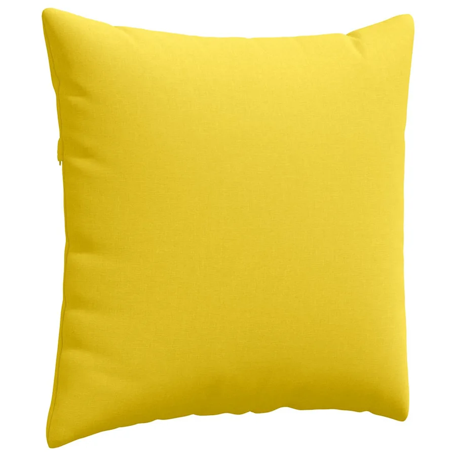 Coussins de canapé 2 pcs Jaune clair 60 x 60 cm tissu - 5