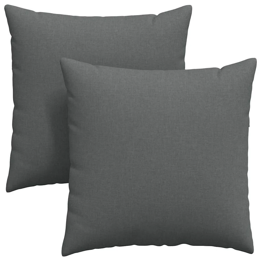 Coussins de canapé 2 pcs Gris foncé 60 x 60 cm tissu - 2