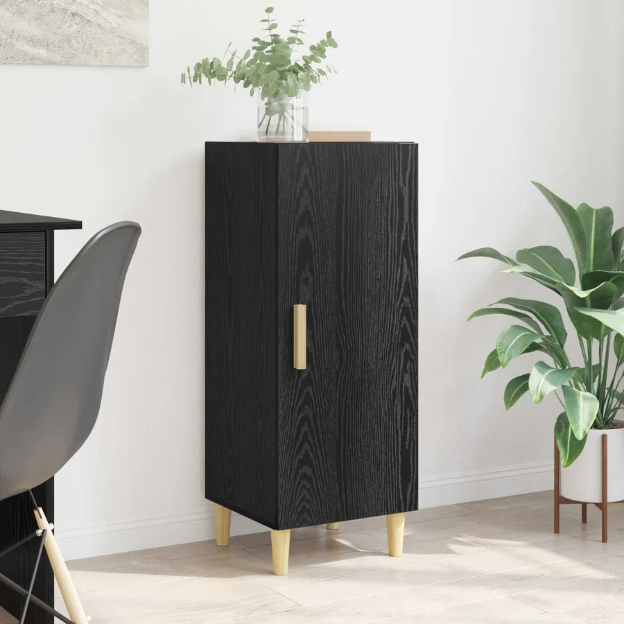 Buffet Chêne noir 34,5 x 34 x 90 cm Bois d'ingénierie