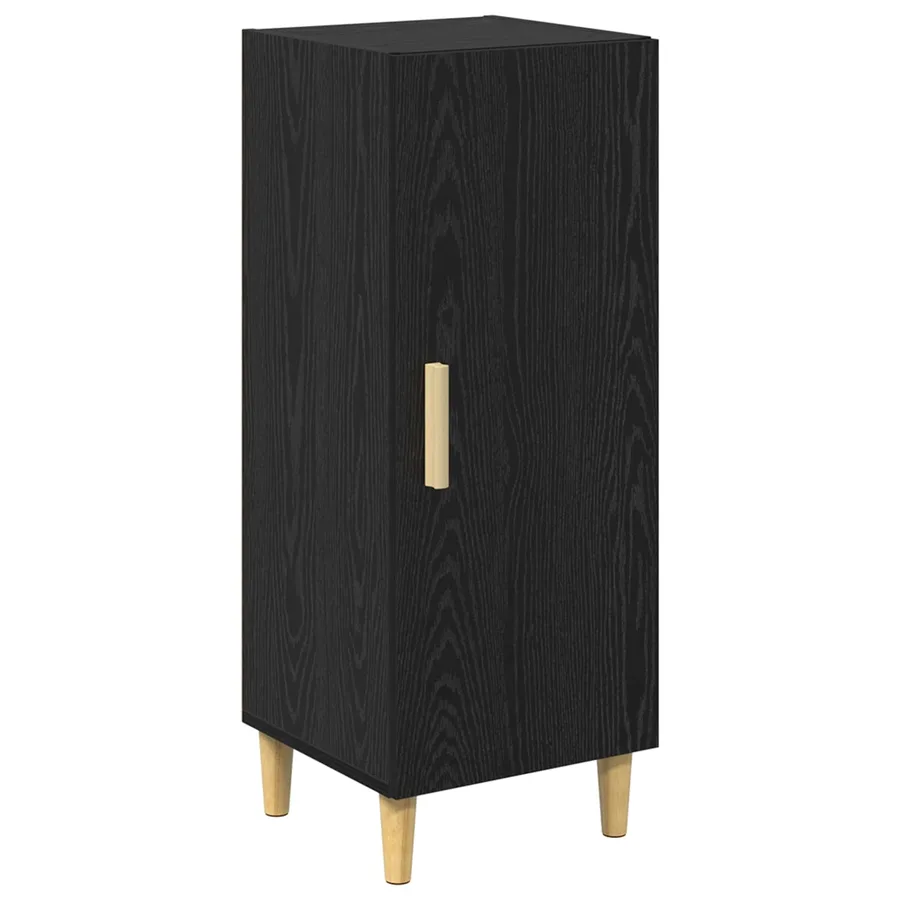 Buffet Chêne noir 34,5 x 34 x 90 cm Bois d'ingénierie - 2