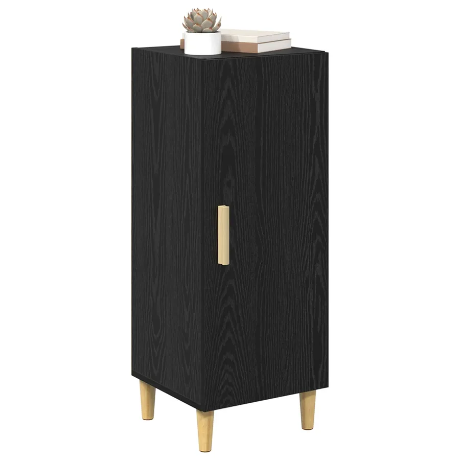 Buffet Chêne noir 34,5 x 34 x 90 cm Bois d'ingénierie - 3