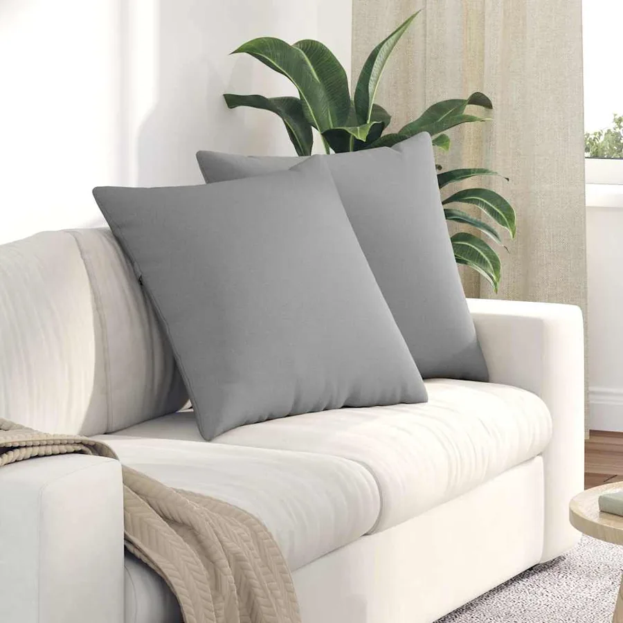 Coussins de canapé 2 pcs Gris nuage 60 x 60 cm tissu