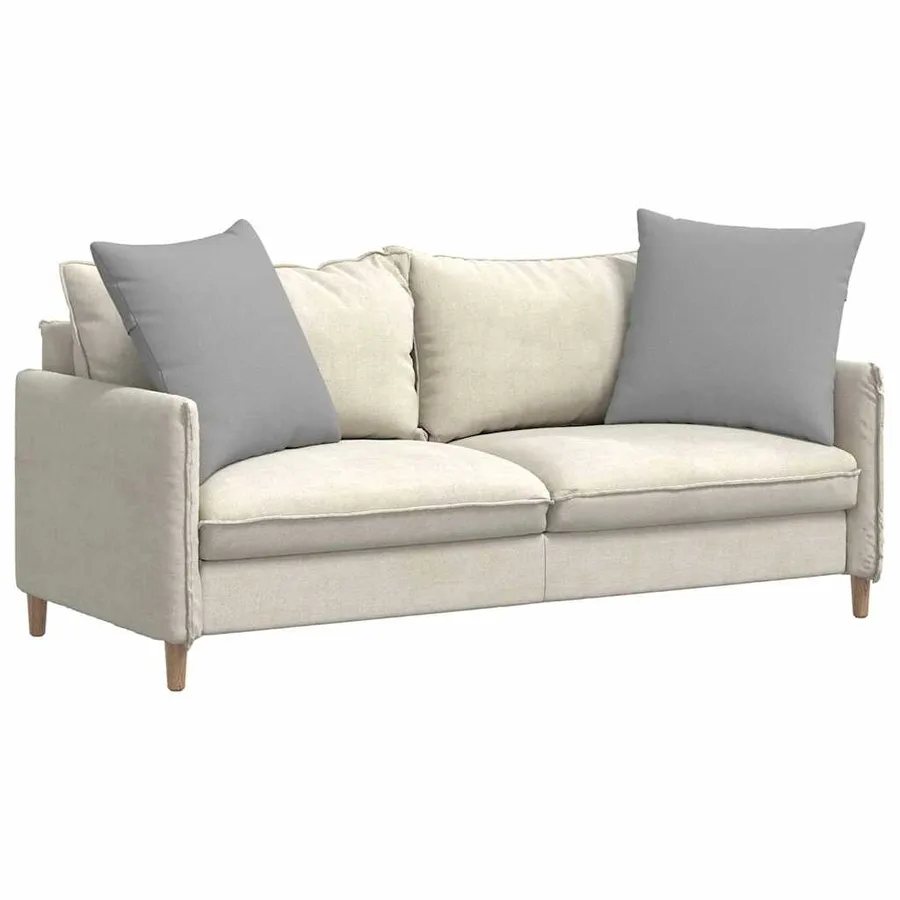 Coussins de canapé 2 pcs Gris nuage 60 x 60 cm tissu - 3
