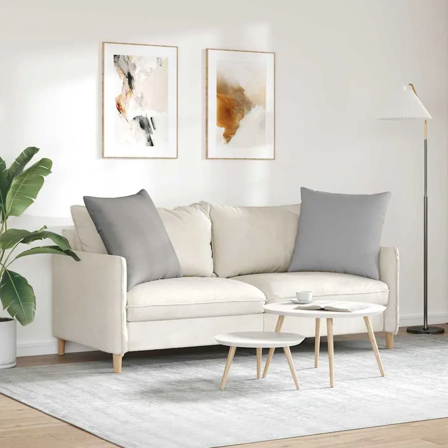 Coussins de canapé 2 pcs Gris nuage 60 x 60 cm tissu - 4