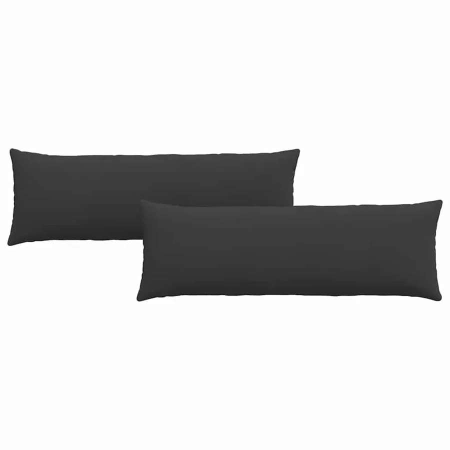 Coussins de canapé 2 pcs Noir 120 x 40 cm tissu - 2