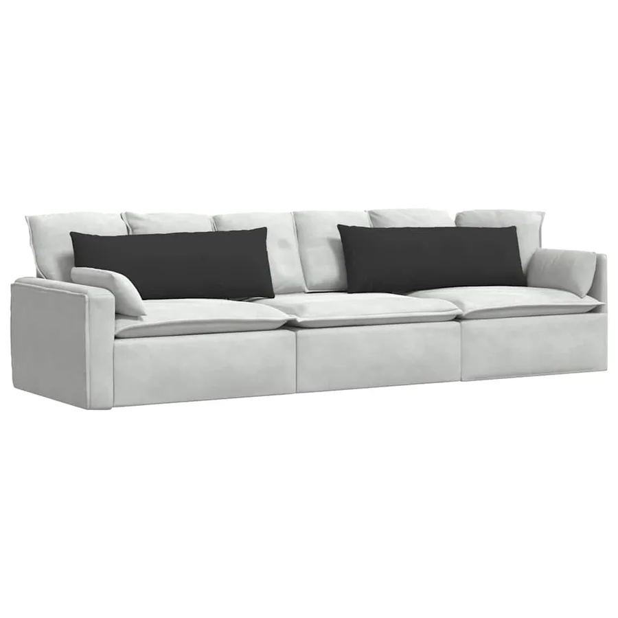 Coussins de canapé 2 pcs Noir 120 x 40 cm tissu - 3