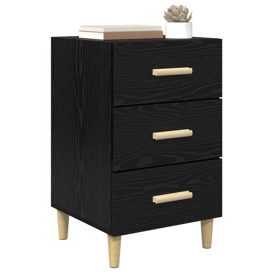 Cabinet de chevet Chêne noir 40 x 40 x 66 cm Bois d'ingénierie - 3