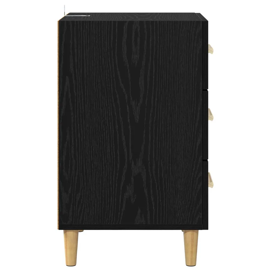 Cabinet de chevet Chêne noir 40 x 40 x 66 cm Bois d'ingénierie - 7