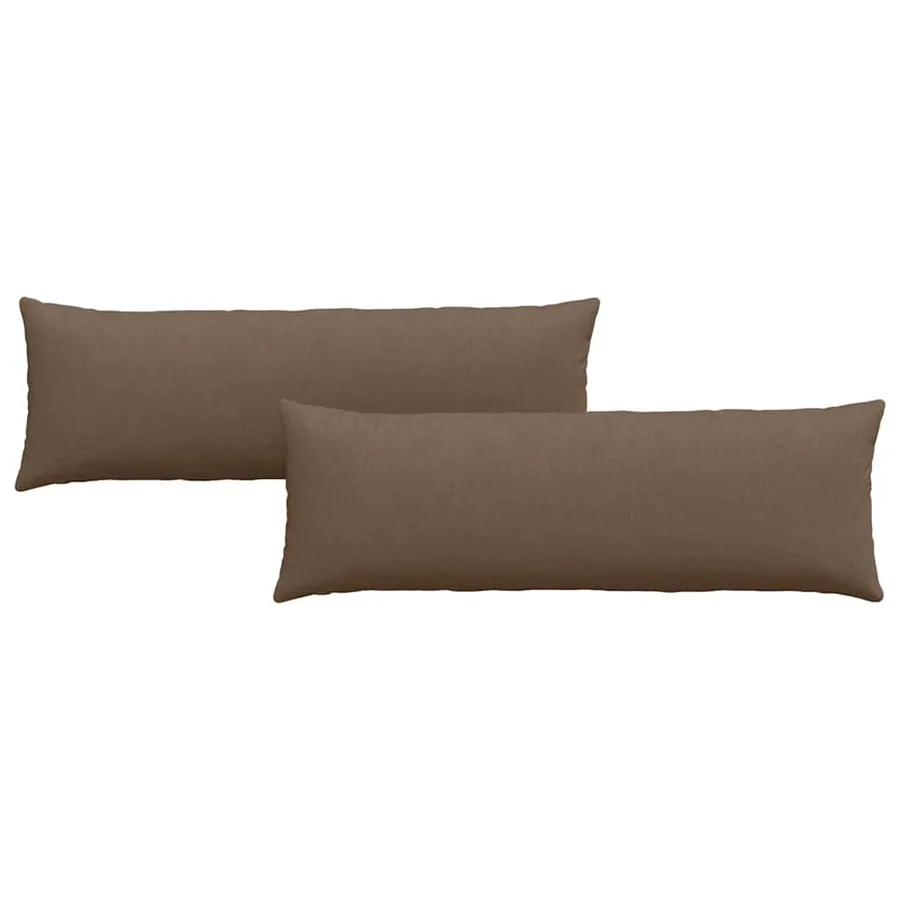 Coussins de canapé 2 pcs Marron 120 x 40 cm tissu - 2