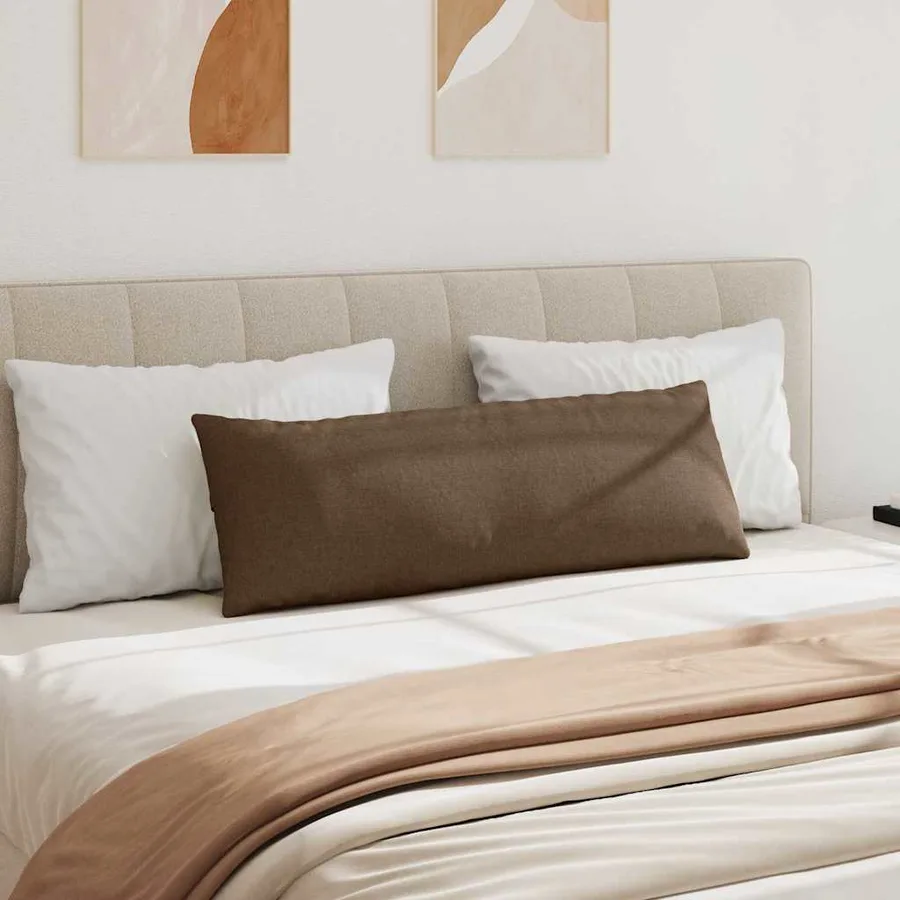 Coussins de canapé 2 pcs Marron 120 x 40 cm tissu - 4