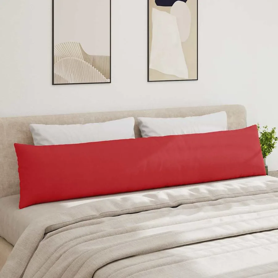 Coussins de canapé 2 pcs Rouge 200 x 40 cm tissu - 4