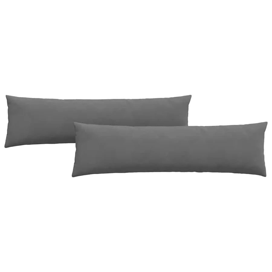 Coussins de canapé 2 pcs Gris foncé 145 x 40 cm tissu - 2