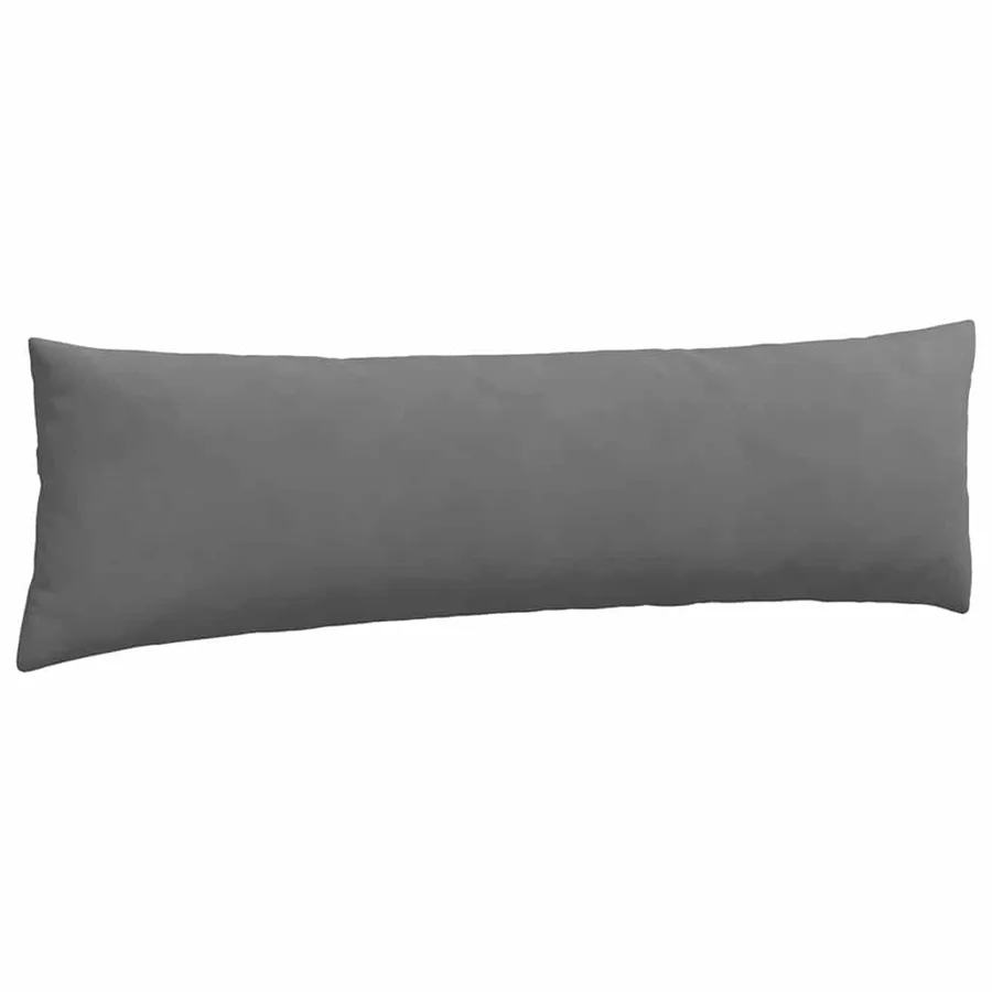 Coussins de canapé 2 pcs Gris foncé 145 x 40 cm tissu - 5