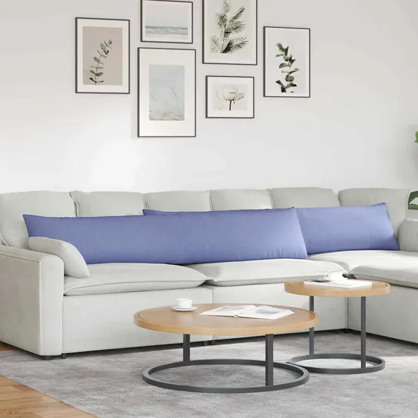 Coussins de canapé 2 pcs Bleu denim 200 x 40 cm tissu