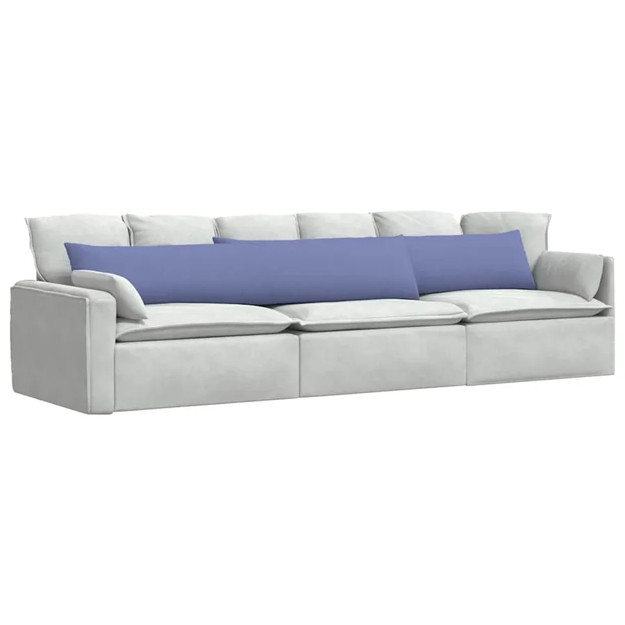 Coussins de canapé 2 pcs Bleu denim 200 x 40 cm tissu - 3
