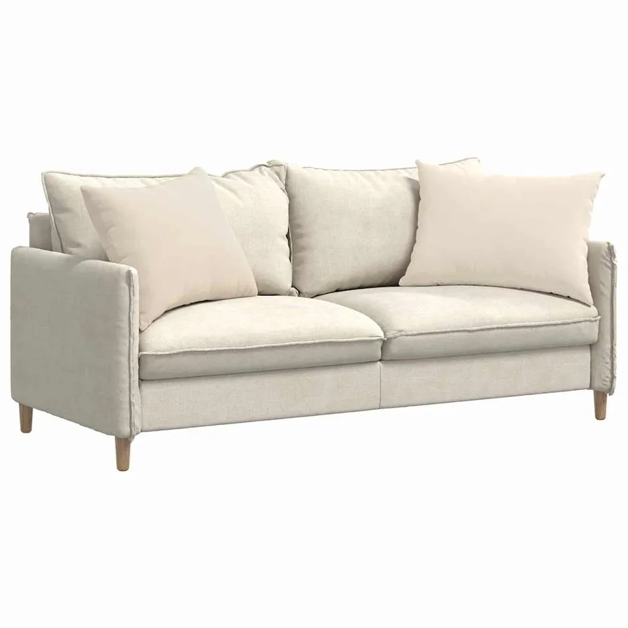 Coussins de canapé 2 pcs Beige 70 x 50 cm tissu - 3