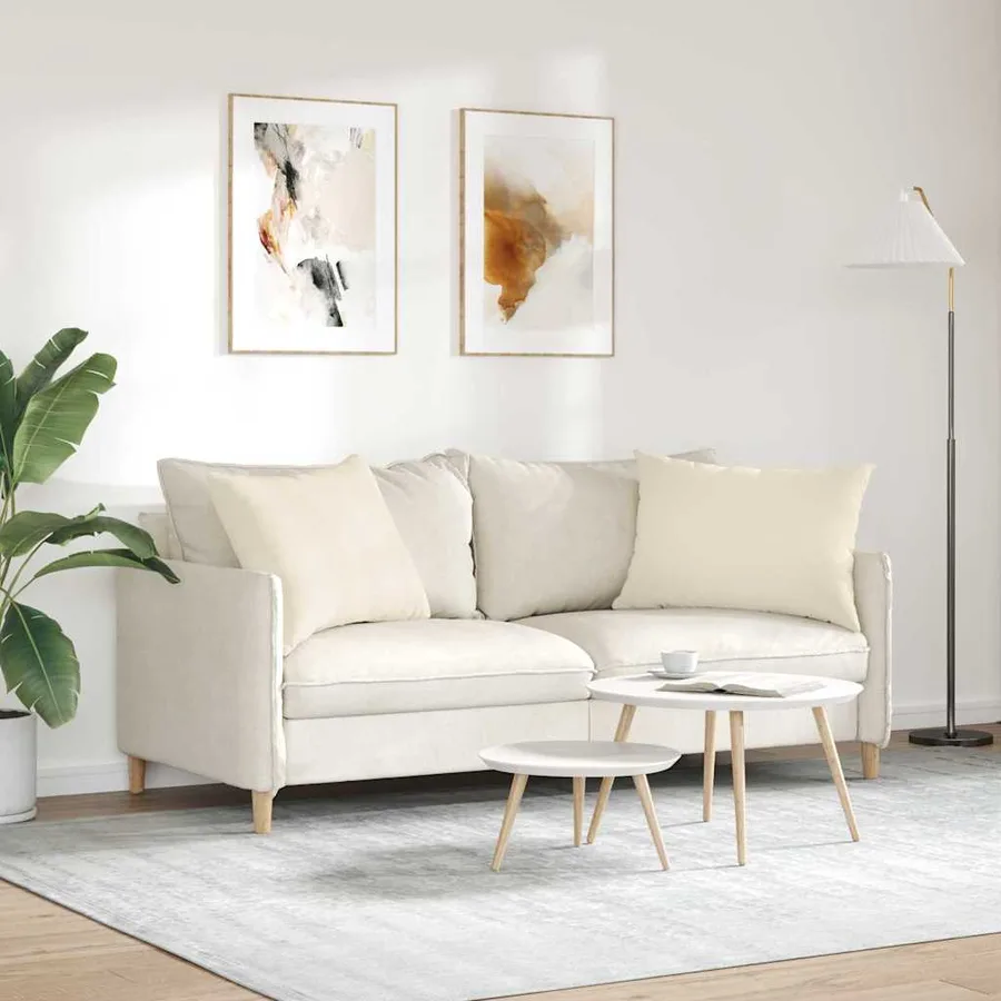 Coussins de canapé 2 pcs Beige 70 x 50 cm tissu - 4