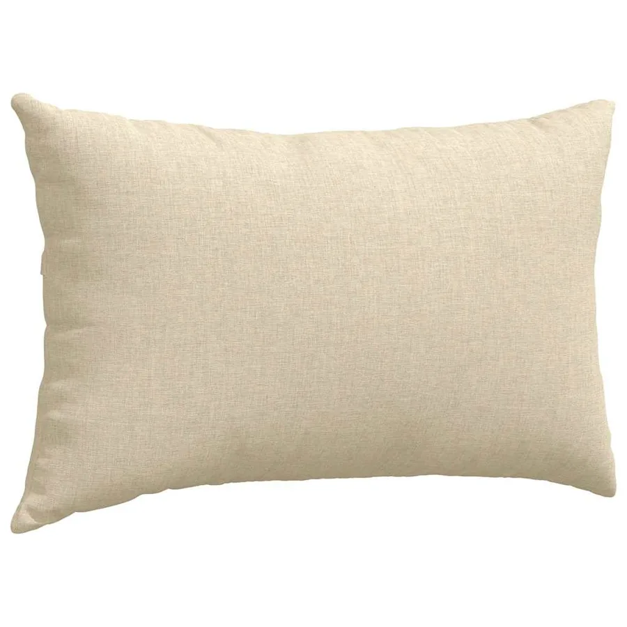 Coussins de canapé 2 pcs Crème 50 x 30 cm tissu - 5