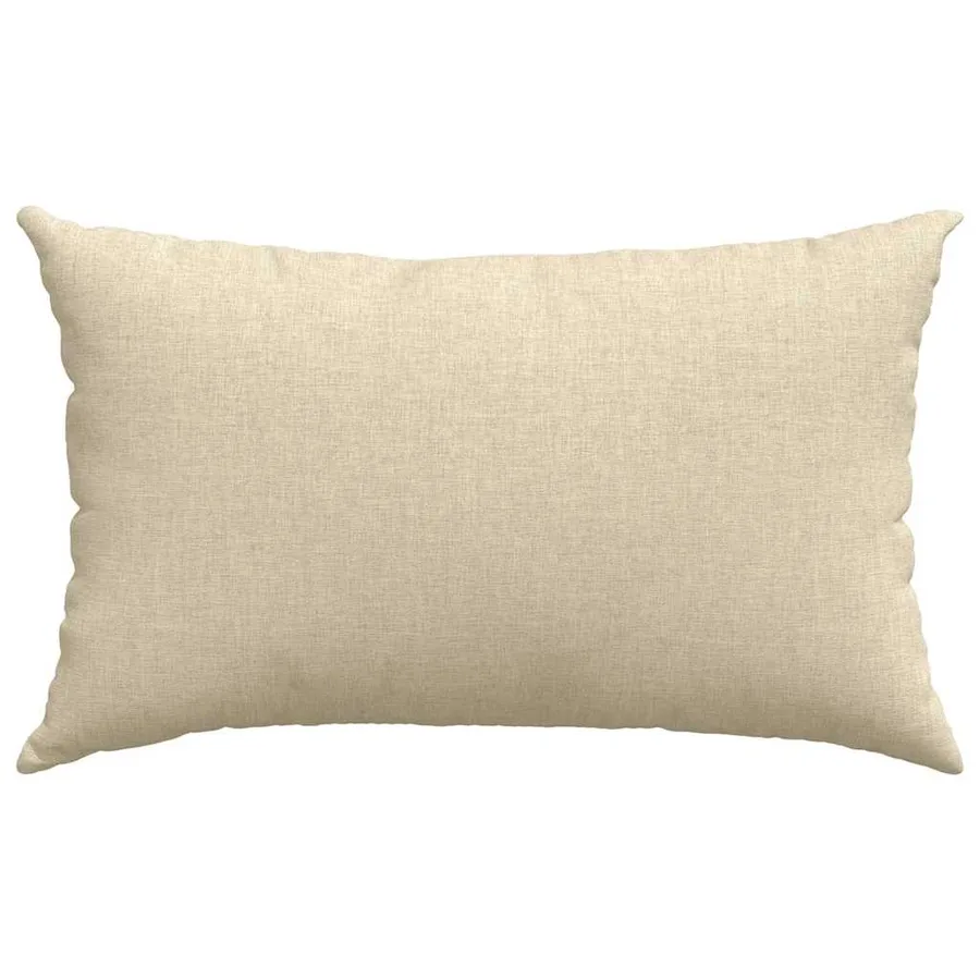 Coussins de canapé 2 pcs Crème 50 x 30 cm tissu - 6