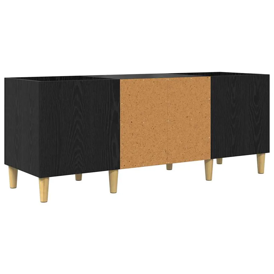 Meuble à vinyles Chêne noir 121 x 38 x 48 cm Bois d'ingénierie - 7