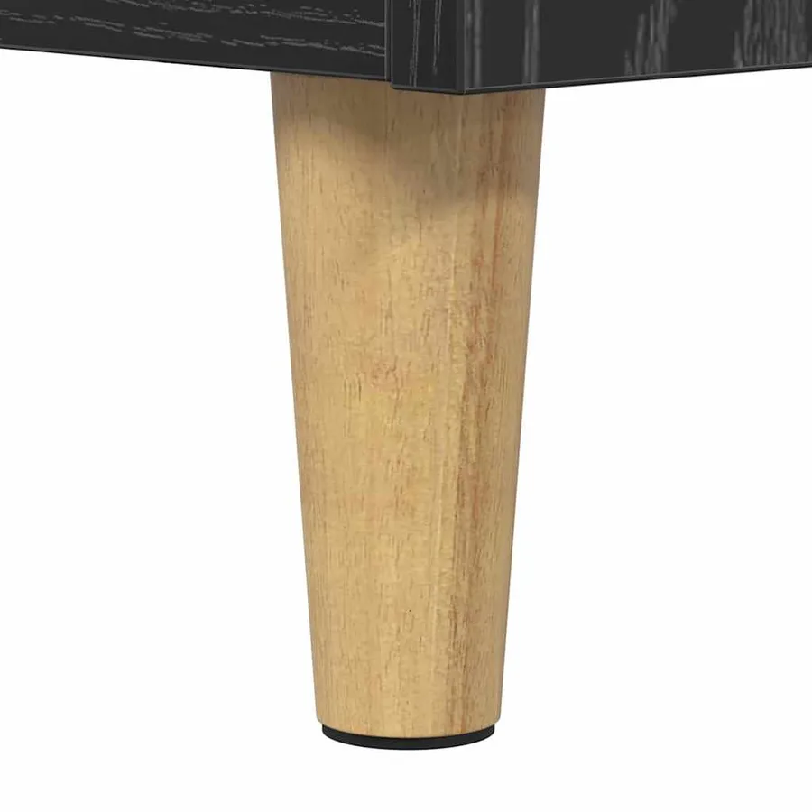 Meuble à vinyles Chêne noir 121 x 38 x 48 cm Bois d'ingénierie - 9