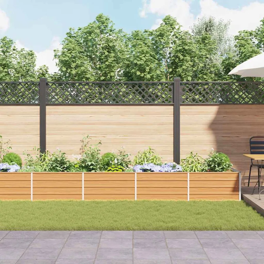Jardinière surélevée Marron Clair 480 x 80 x 45 cm - 4