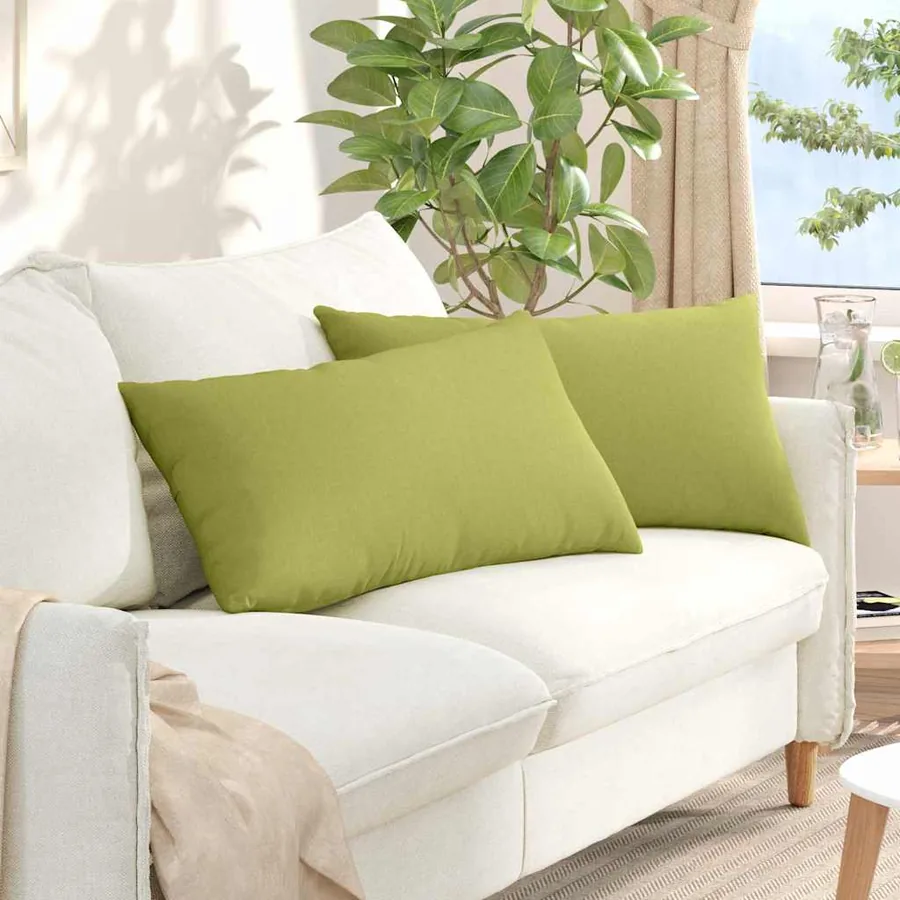 Coussins de canapé 2 pcs Vert clair 80 x 40 cm tissu
