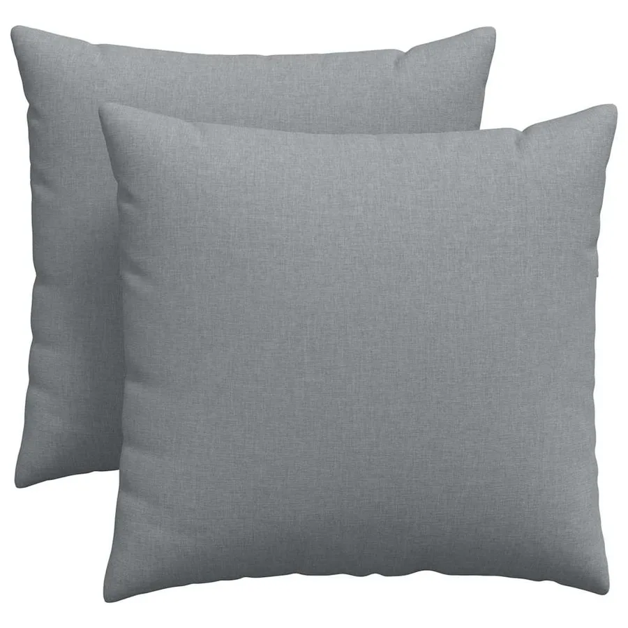 Coussins de canapé 2 pcs Gris clair 45 x 45 cm tissu - 2