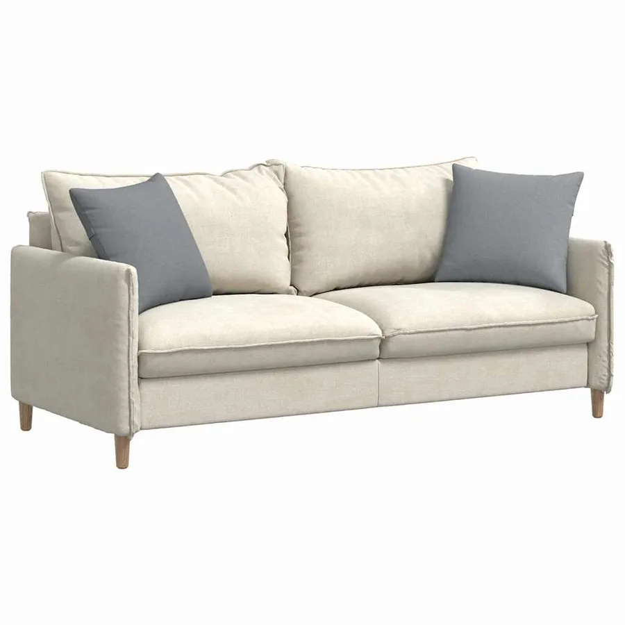 Coussins de canapé 2 pcs Gris clair 45 x 45 cm tissu - 3