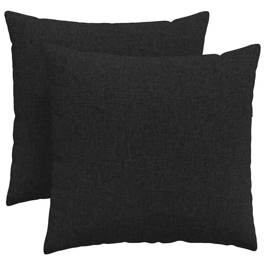 Coussins de canapé 2 pcs Noir 45 x 45 cm tissu - 2