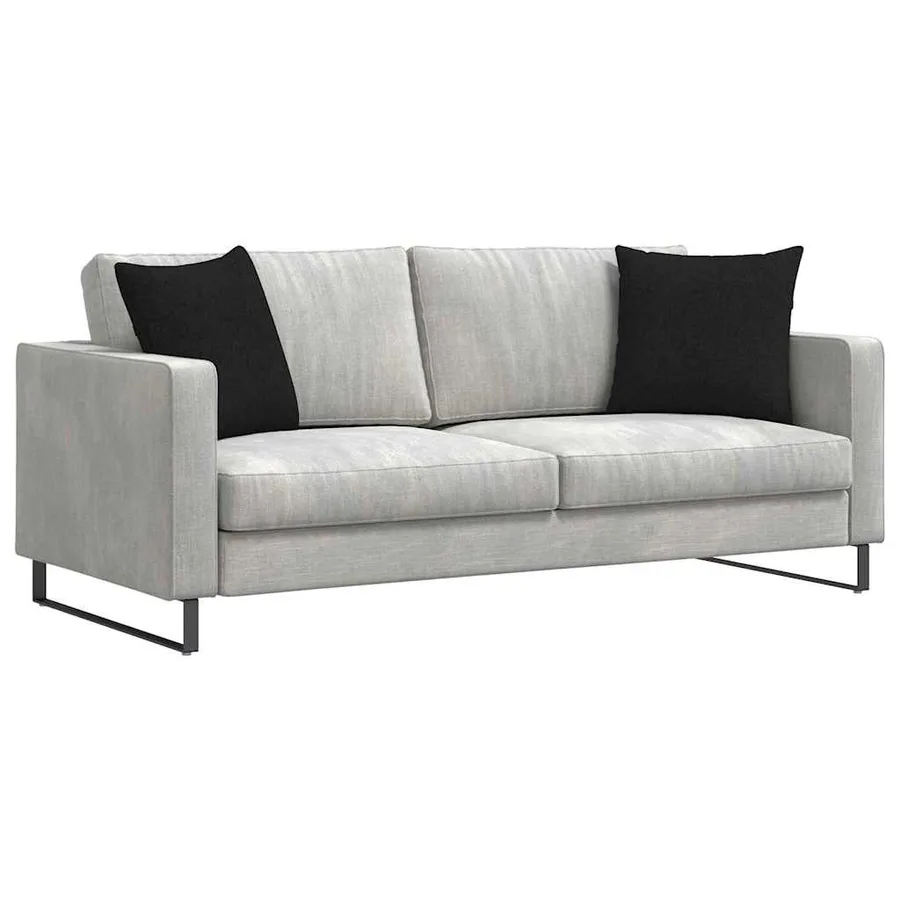 Coussins de canapé 2 pcs Noir 45 x 45 cm tissu - 3