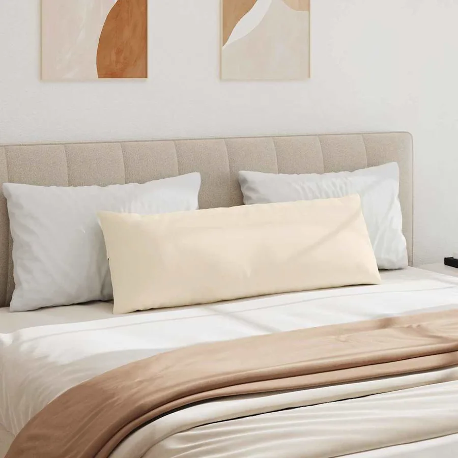 Coussins de canapé 2 pcs Beige 120 x 40 cm tissu - 4