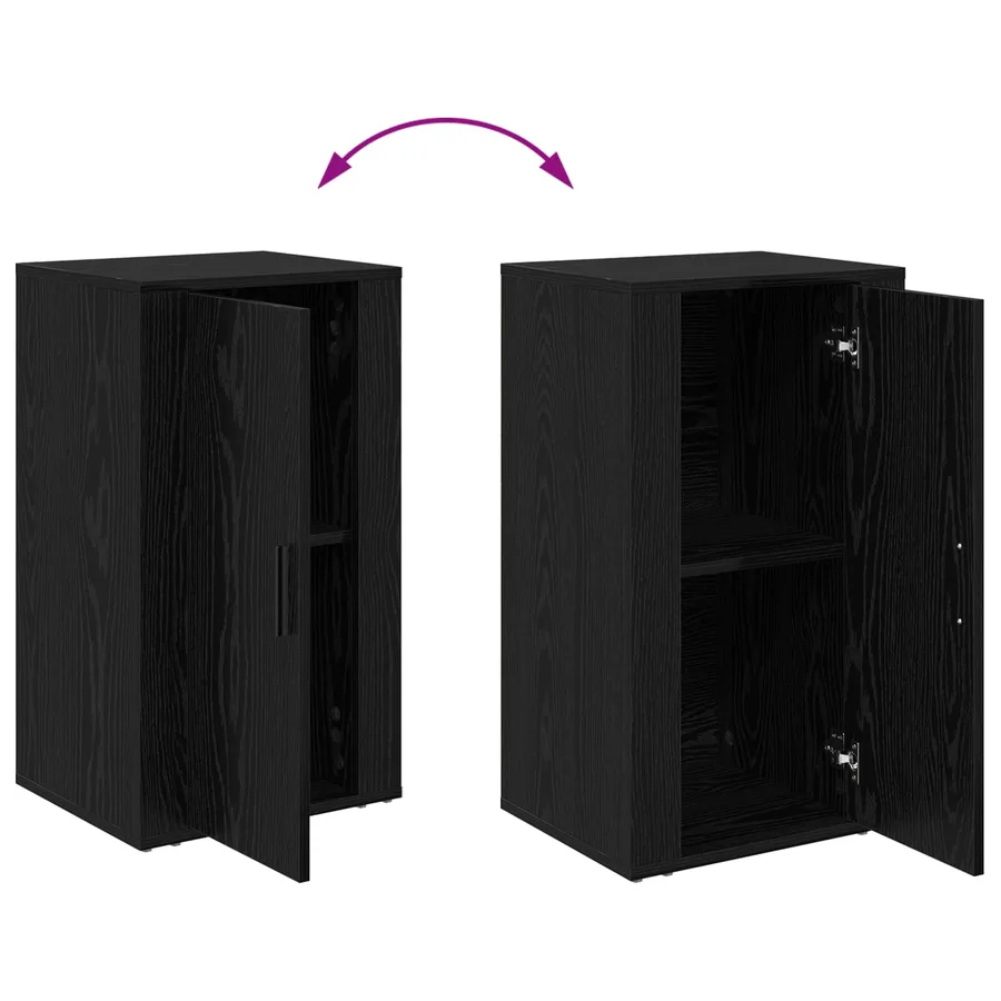 Buffet Chêne noir 40 x 33 x 70 cm Bois d'ingénierie - 11